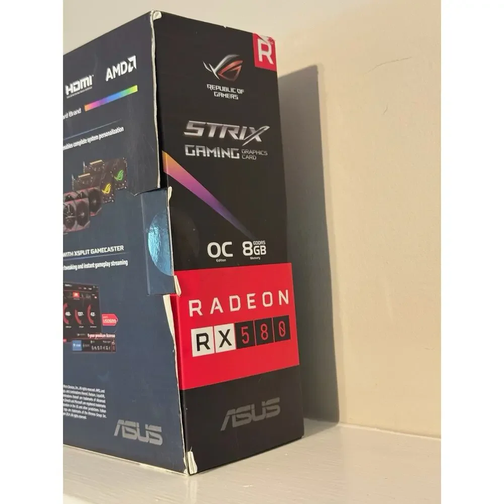 ASUS ROG Strix AMD Radeon RX 580 8GB- New open box (never used)